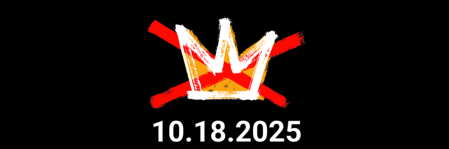 a black box with a crown crossed out and the date october 10th 2025