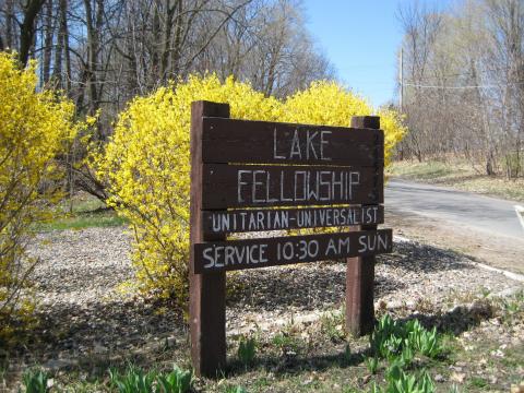 Old lake fellowship sign